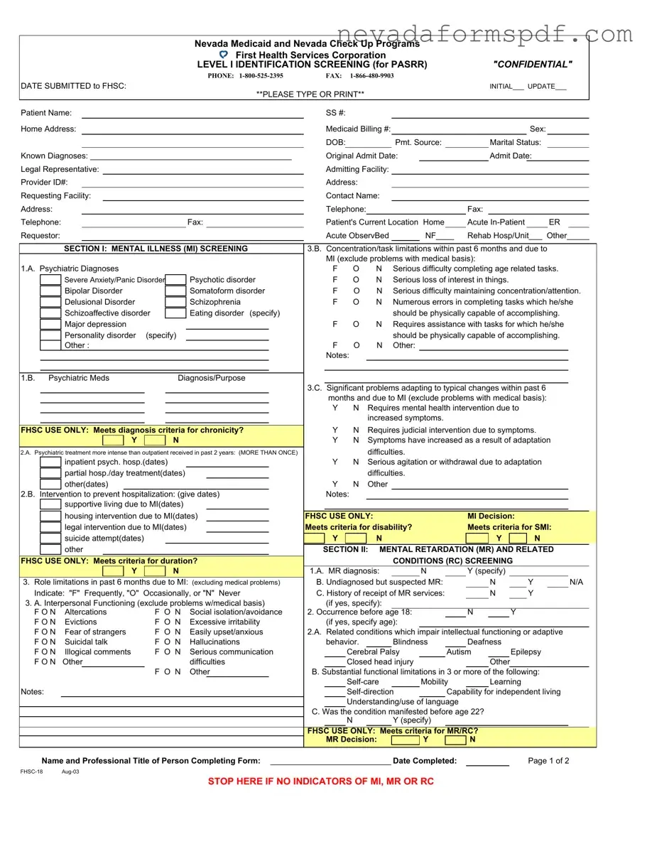 Blank Fhsc 18 Nevada Template