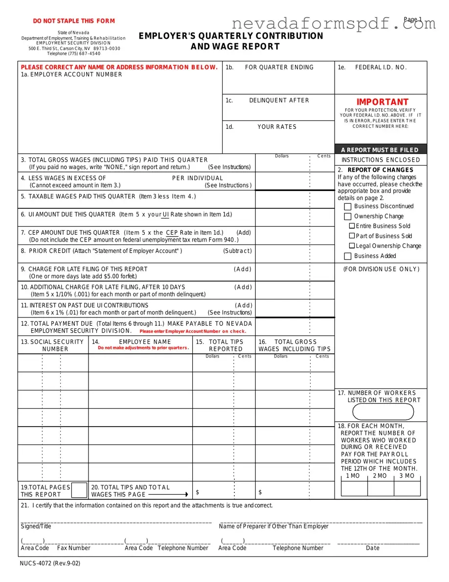 Blank Nevada Nucs 4072 Template