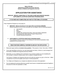 Blank Nevada Division Welfare Template